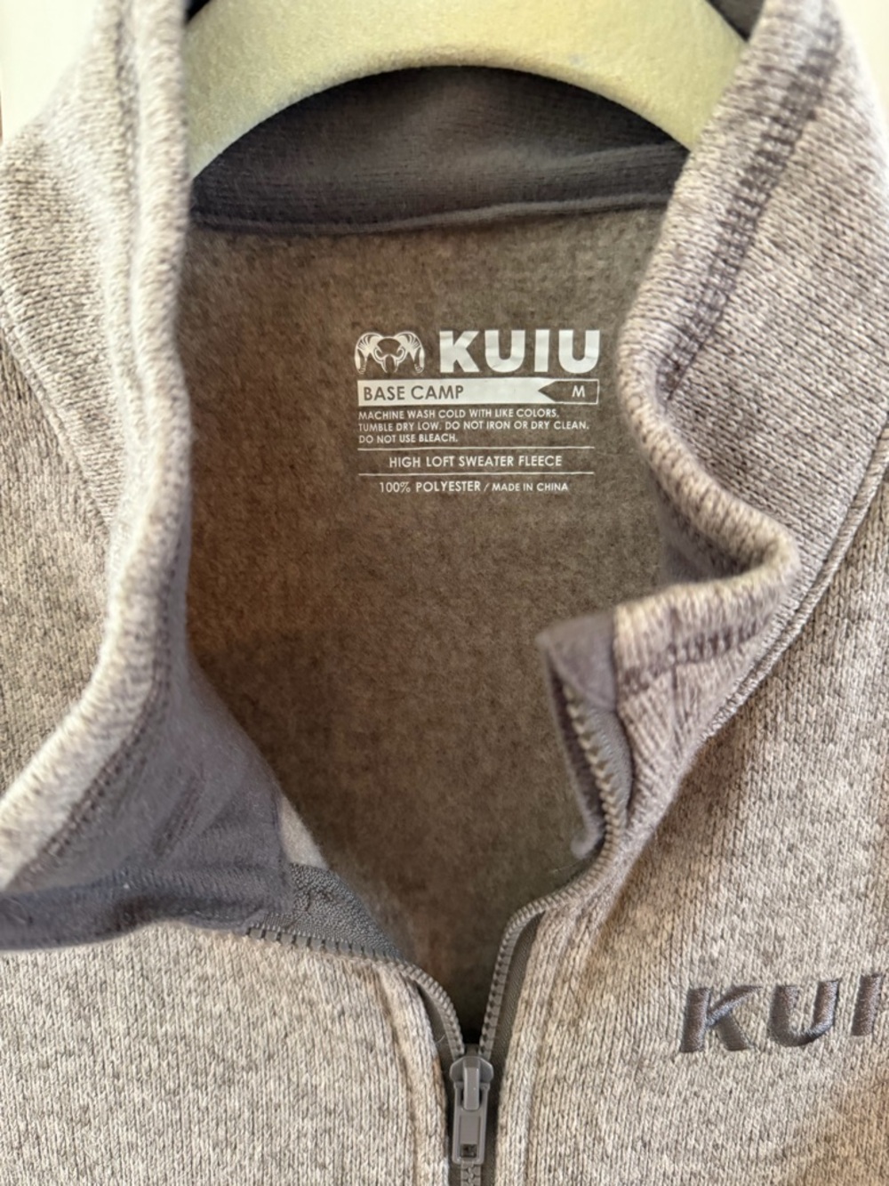Kuiu Full-Zip Fleece Jacket in Heather Brown - Picture 3 of 3